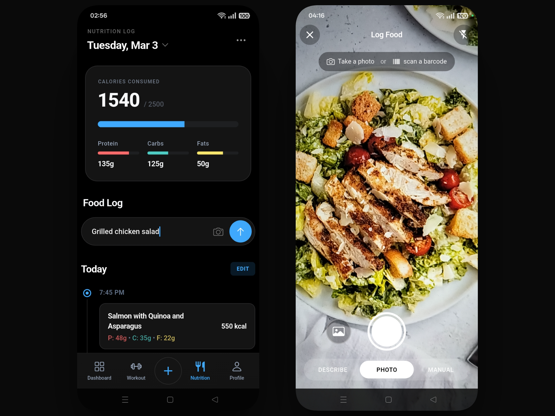Meridian AI Food Logging